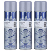 3X Upol Power Can Alloy Wheel Silver Aerosol Spray 500ml Spray Paint